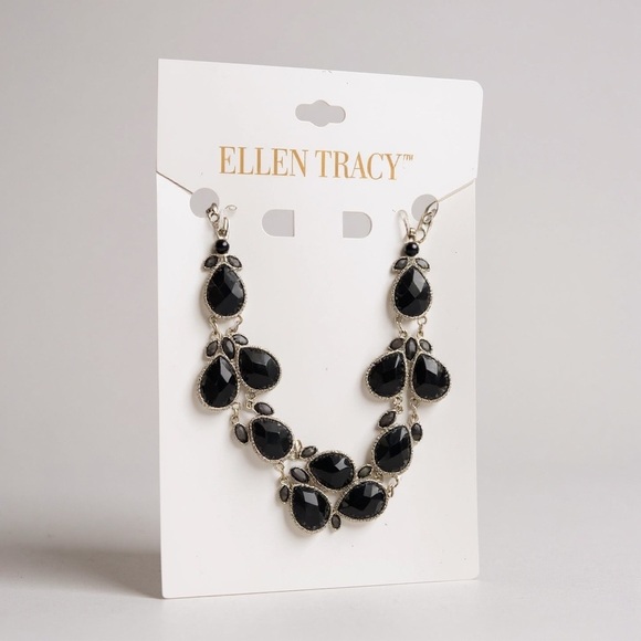 Ellen Tracy Jewelry - Elegant Black Stone Necklace